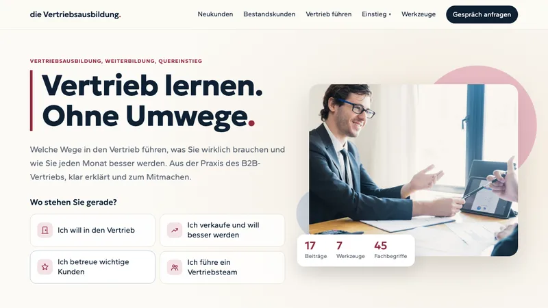Startseite von die Vertriebsausbildung